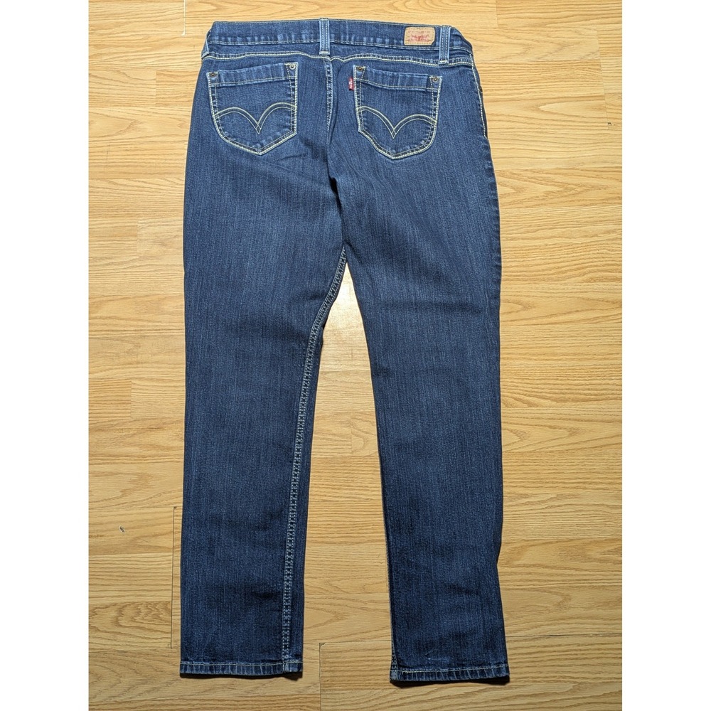 Levi's Womens 524 Too Superlow Jeans Y2K Blue Denim 15 M - Picture 5 of 7